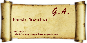 Garab Anzelma névjegykártya